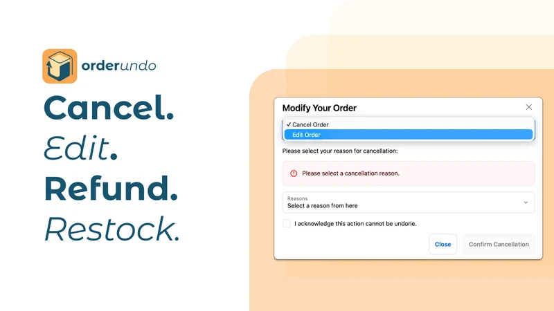Order Undo ‑ Cancel Edit Order