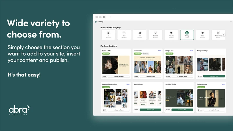 Premium Theme Sections by Abra