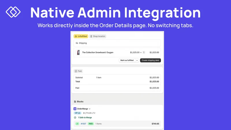 OrderMerge: Combine Orders