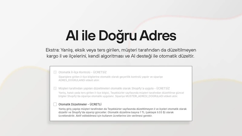 Kargo Adres Doğrulama
