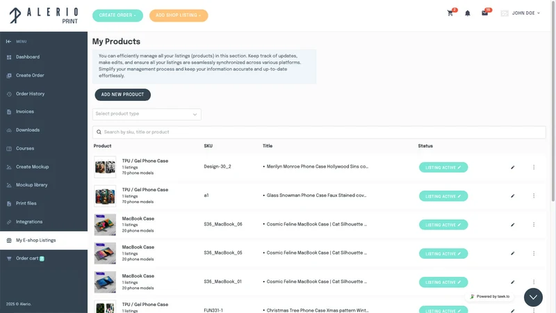 Alerio Print: Print On Demand