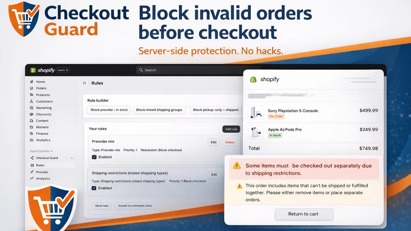 CheckoutGuard Block Mixed Cart