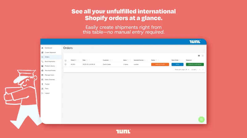TUNL – Global Shipping from SA