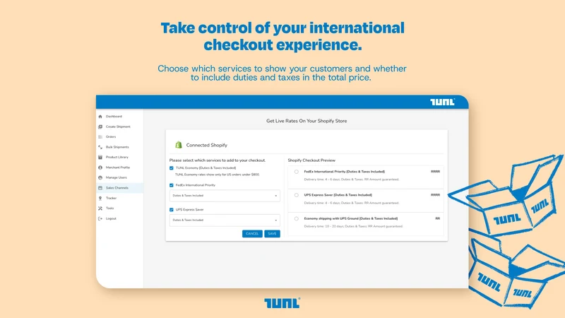 TUNL – Global Shipping from SA