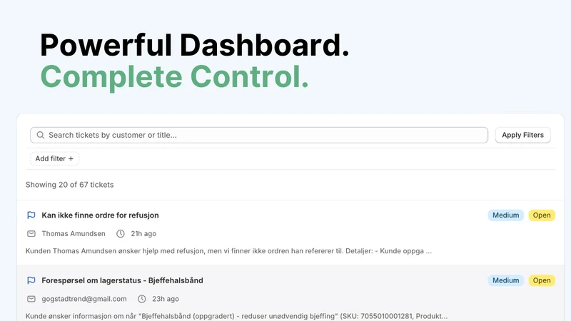 Supportify: AI‑powered support
