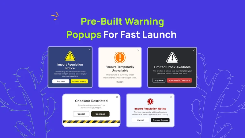 K: Warning Popups & Alerts