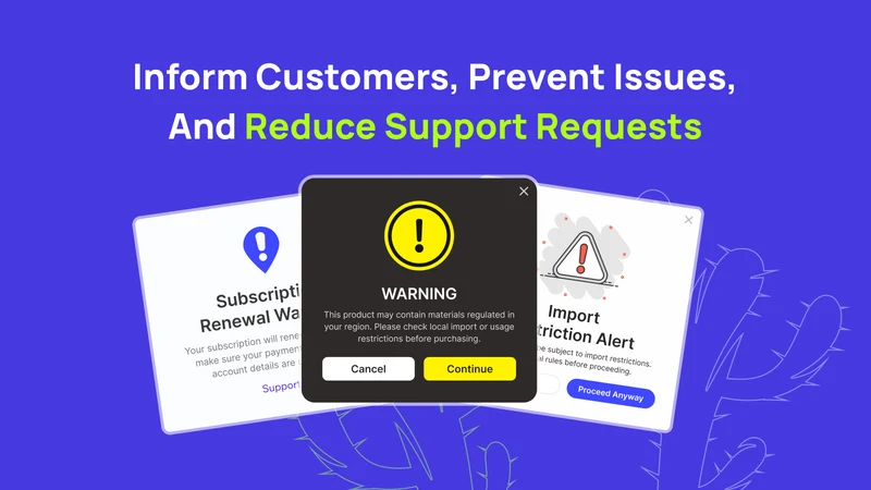 K: Warning Popups & Alerts