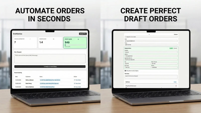 DraftGenius: Email to Order