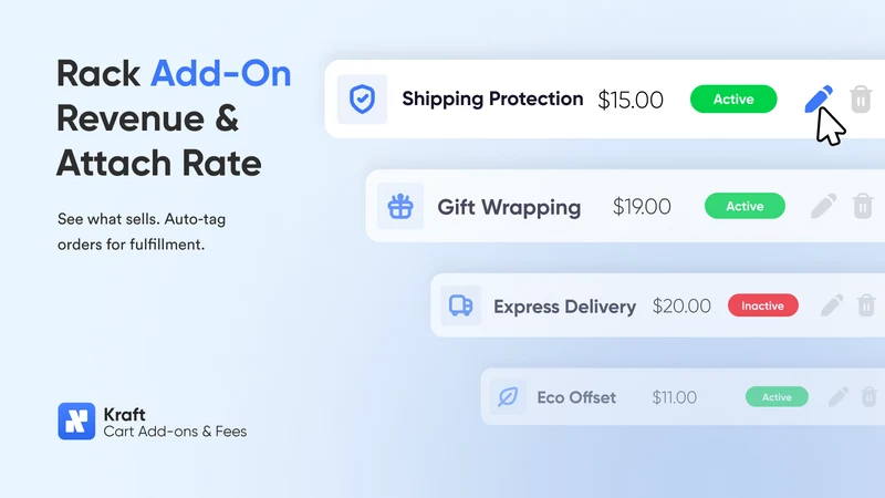 Kraft: Cart Add‑ons & Fees