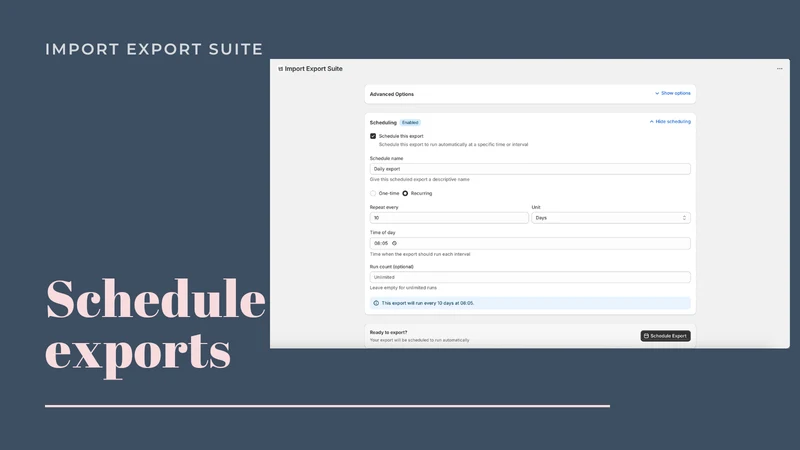 Import Export Suite