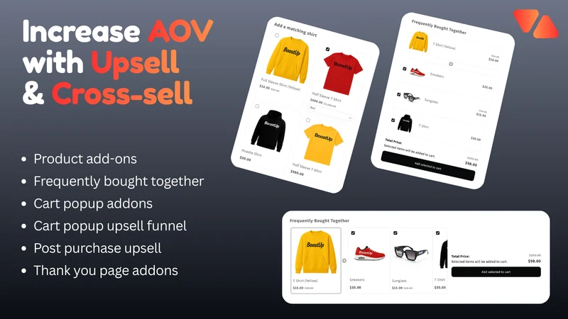 Upsell & Cross Sell — BoostUp