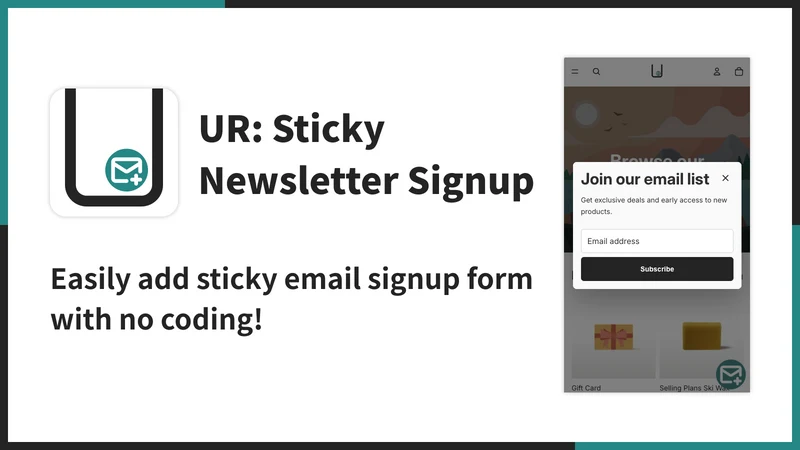 UR: Sticky Newsletter Signup