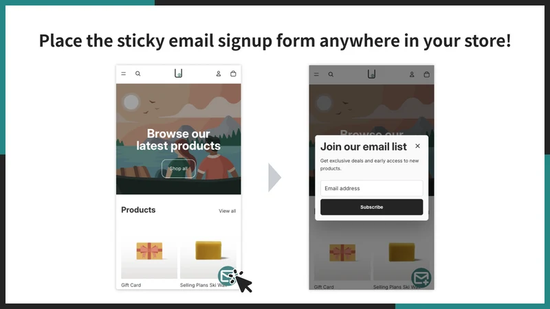 UR: Sticky Newsletter Signup