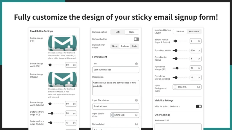 UR: Sticky Newsletter Signup