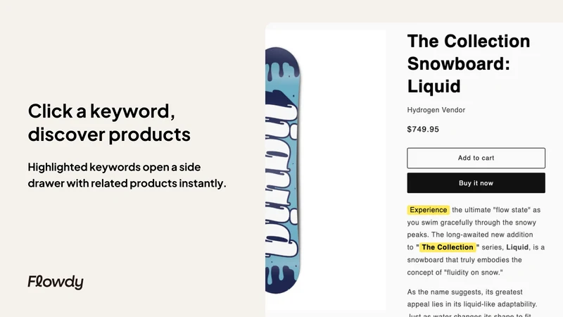 Flowdy: Blog Content to Cart