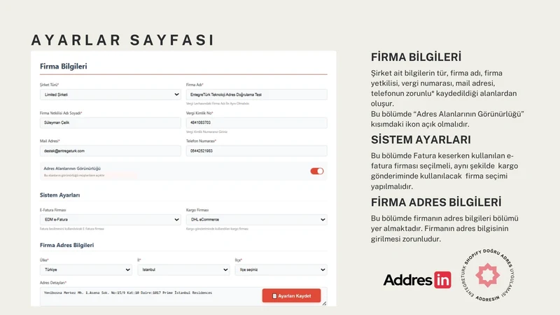 Addresin ‑ EntegreTürk