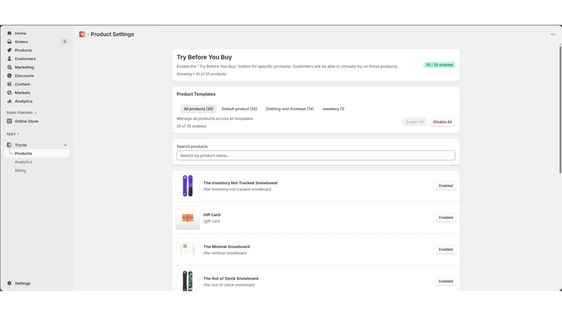 Tryvia ‑ AI Virtual Try‑On
