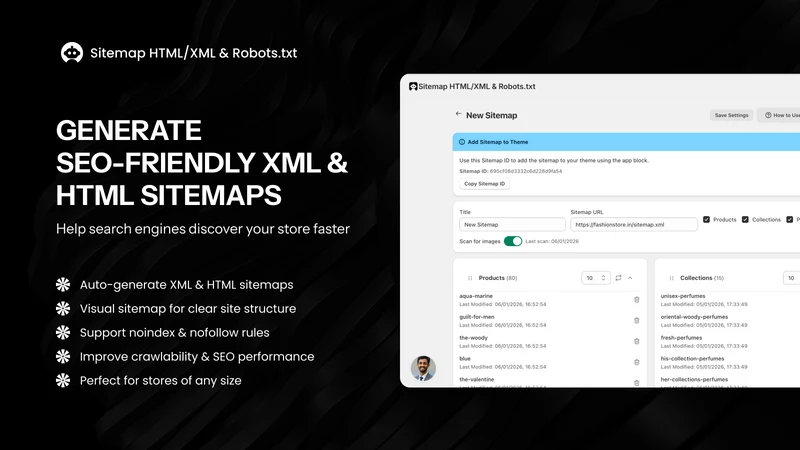 HTML/XML Sitemap & Robots.txt