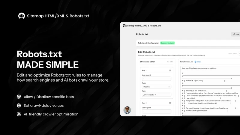 HTML/XML Sitemap & Robots.txt