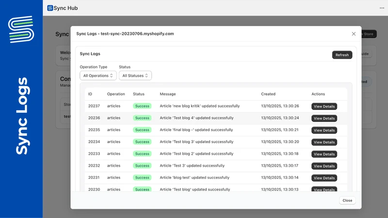 Sync Hub ‑ Multi‑Store Sync