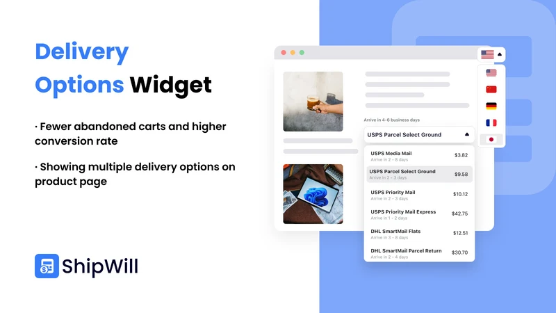 Shipping rates & Delivery time