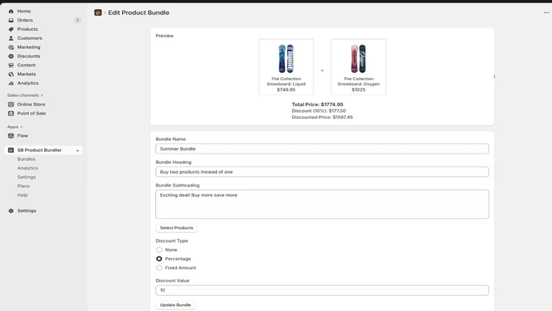 SB Product Bundler