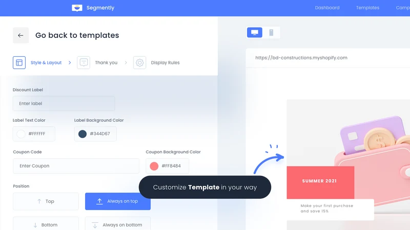 Optinify ‑ Email & SMS Popups