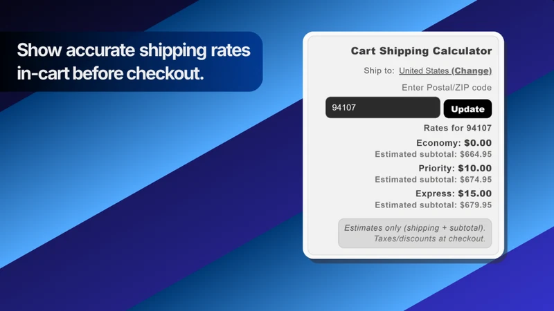 FP1 ‑ Cart Shipping Calculator