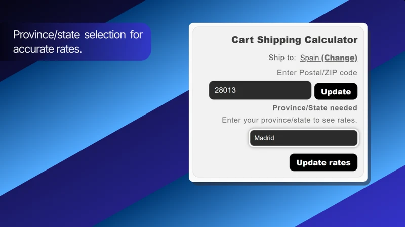 FP1 ‑ Cart Shipping Calculator