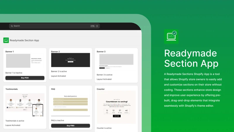 Readymade Section App