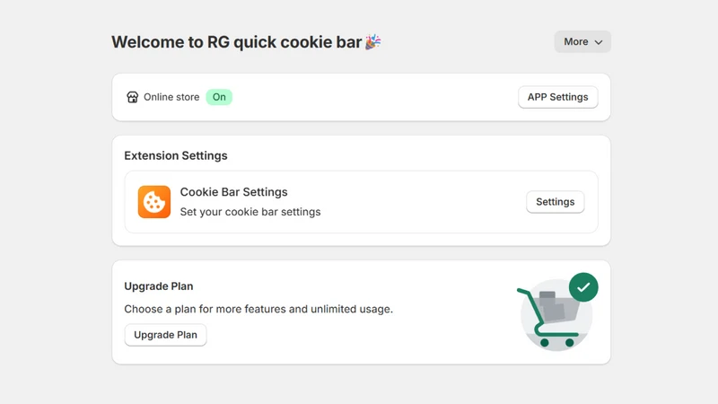 RG quick cookie bar