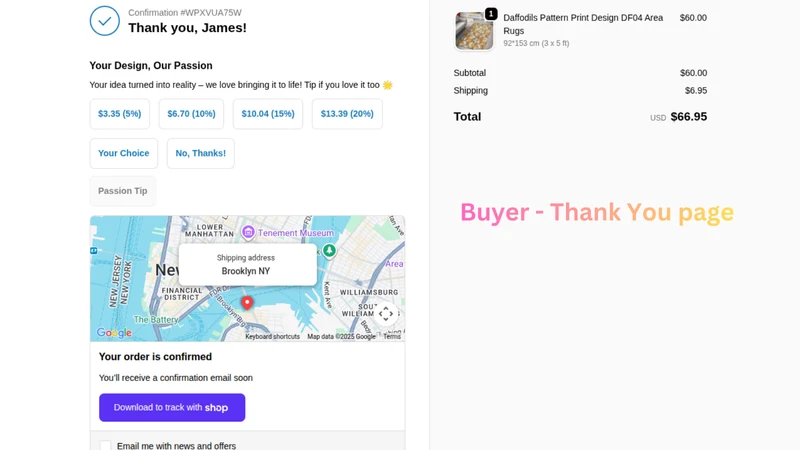 TipJoy – Post Purchase Tips