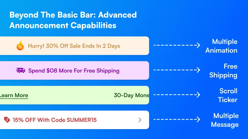 QuikBeam Announcement Bar