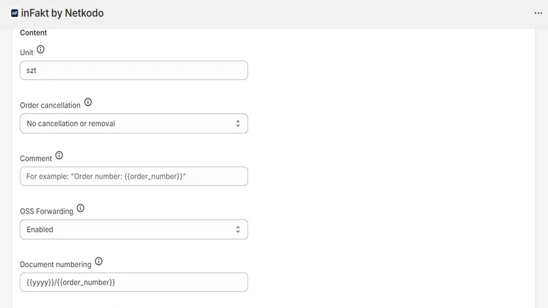inFakt Integration