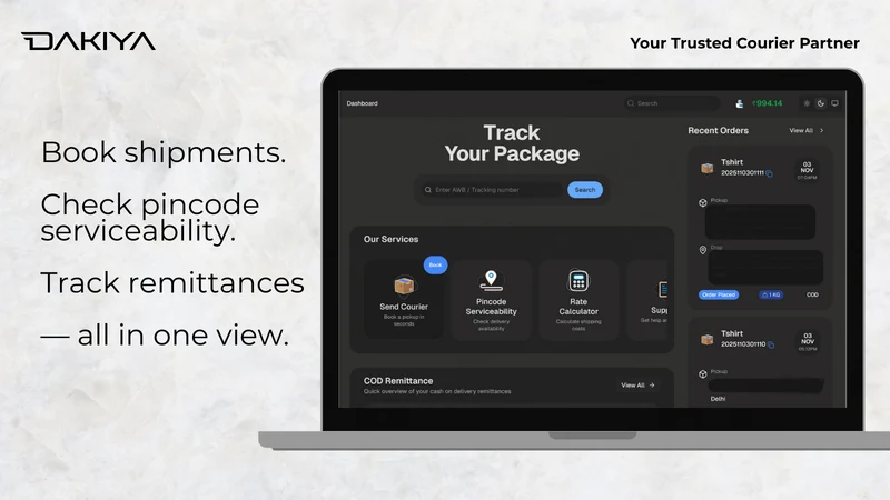 Dakiya: Shipping & Tracking