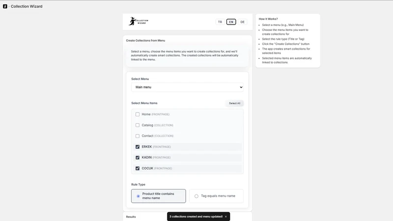 Wizard ‑ Export and Import