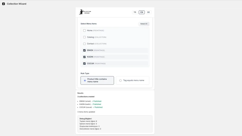 Wizard ‑ Export and Import