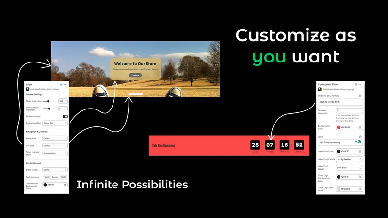 Optimized Slider,Timer & Popup