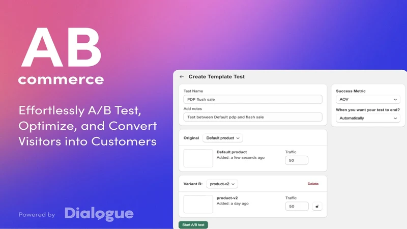 ABcommerce A/B Testing