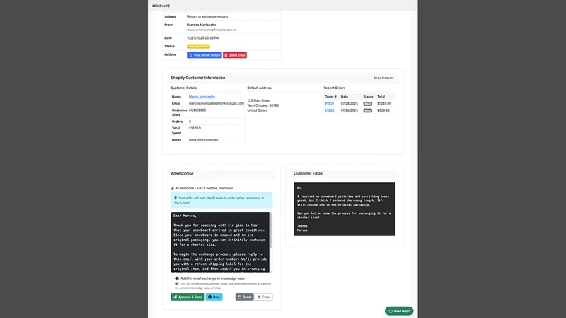 InboxIQ ‑ AI Customer Support