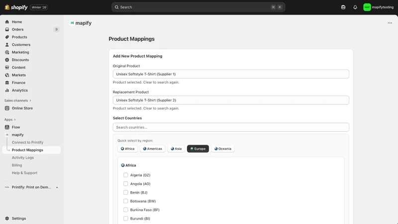 Mapify: Printify Routing