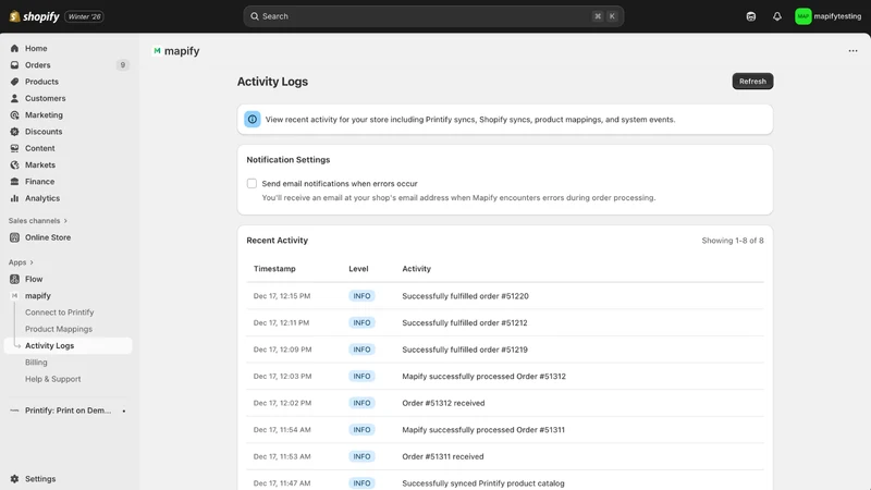 Mapify: Printify Routing