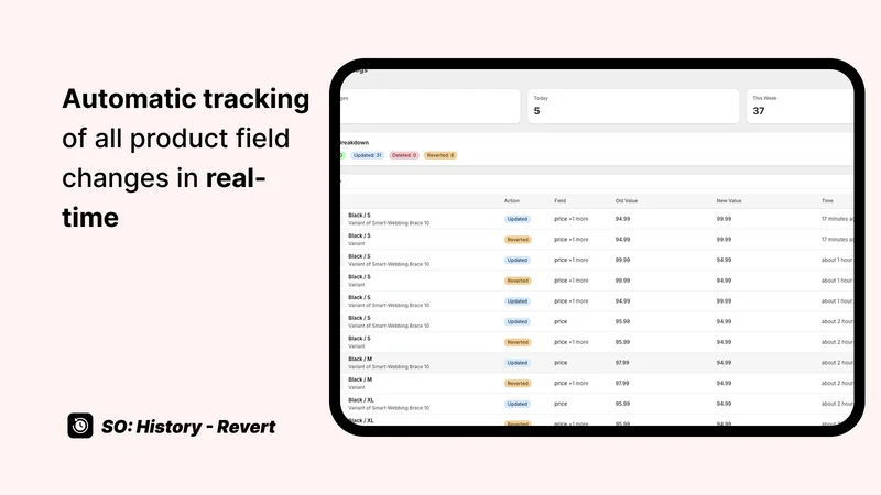 SO: Product History & Revert