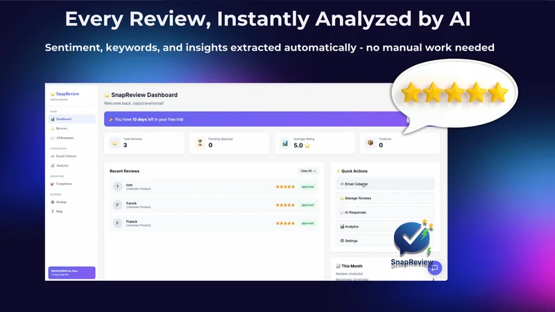 SnapReview‑ Product Reviews AI