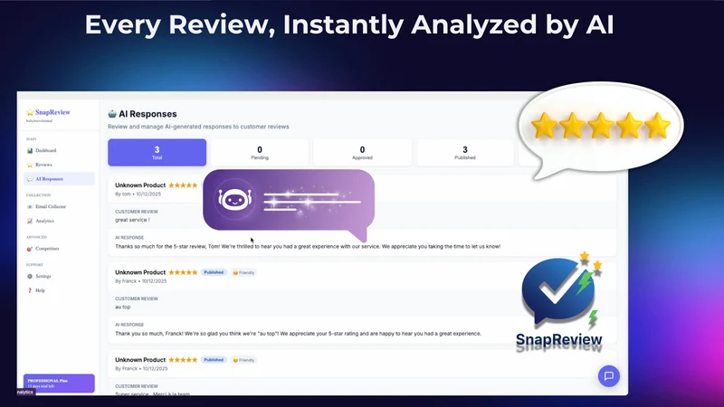 SnapReview‑ Product Reviews AI