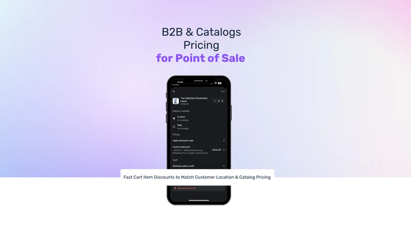 POS ‑ B2B Catalogs & Pricing