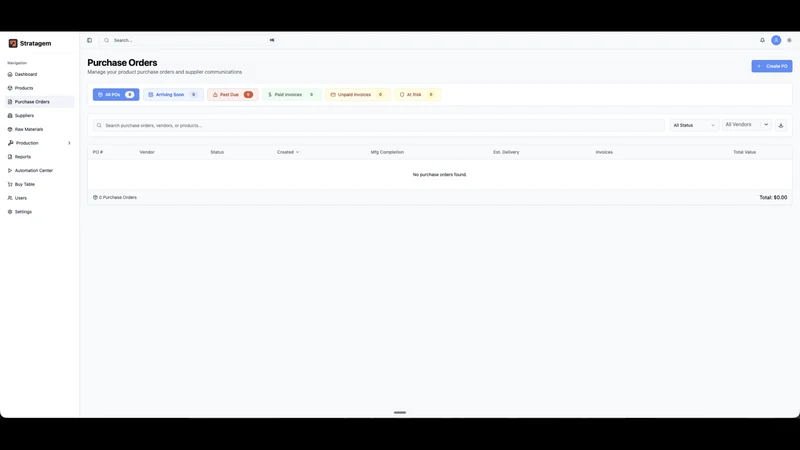 Stratagem Inventory Management