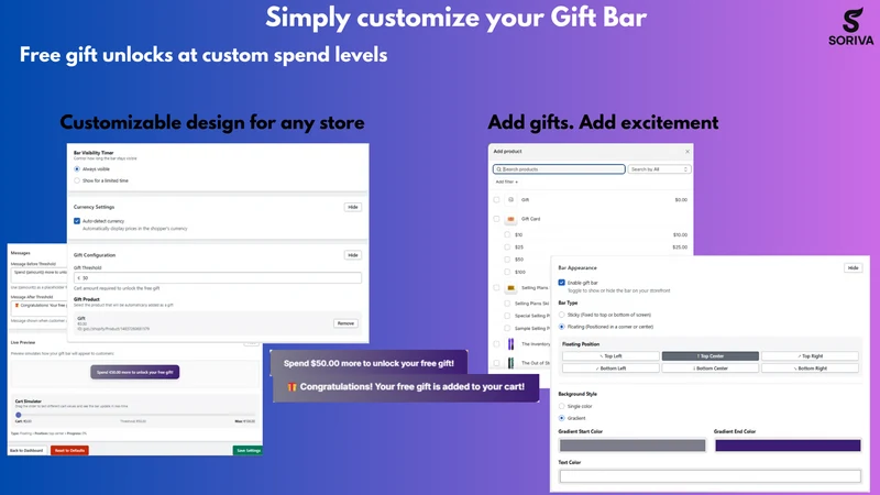 Soriva Free‑Shipping&Gift‑Bar