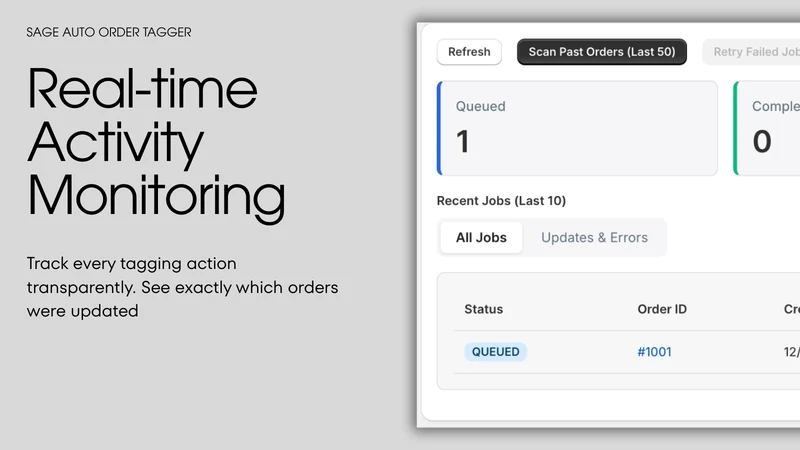 Sage Auto Order Tagger