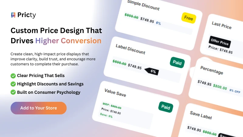Pricty: Custom Price Blocks